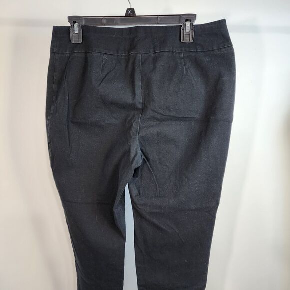 Chico's Fabulously Slimming Womens Ankle Pants Size 1.5 Medium 10 Pull On Black - Picture 5 of 9